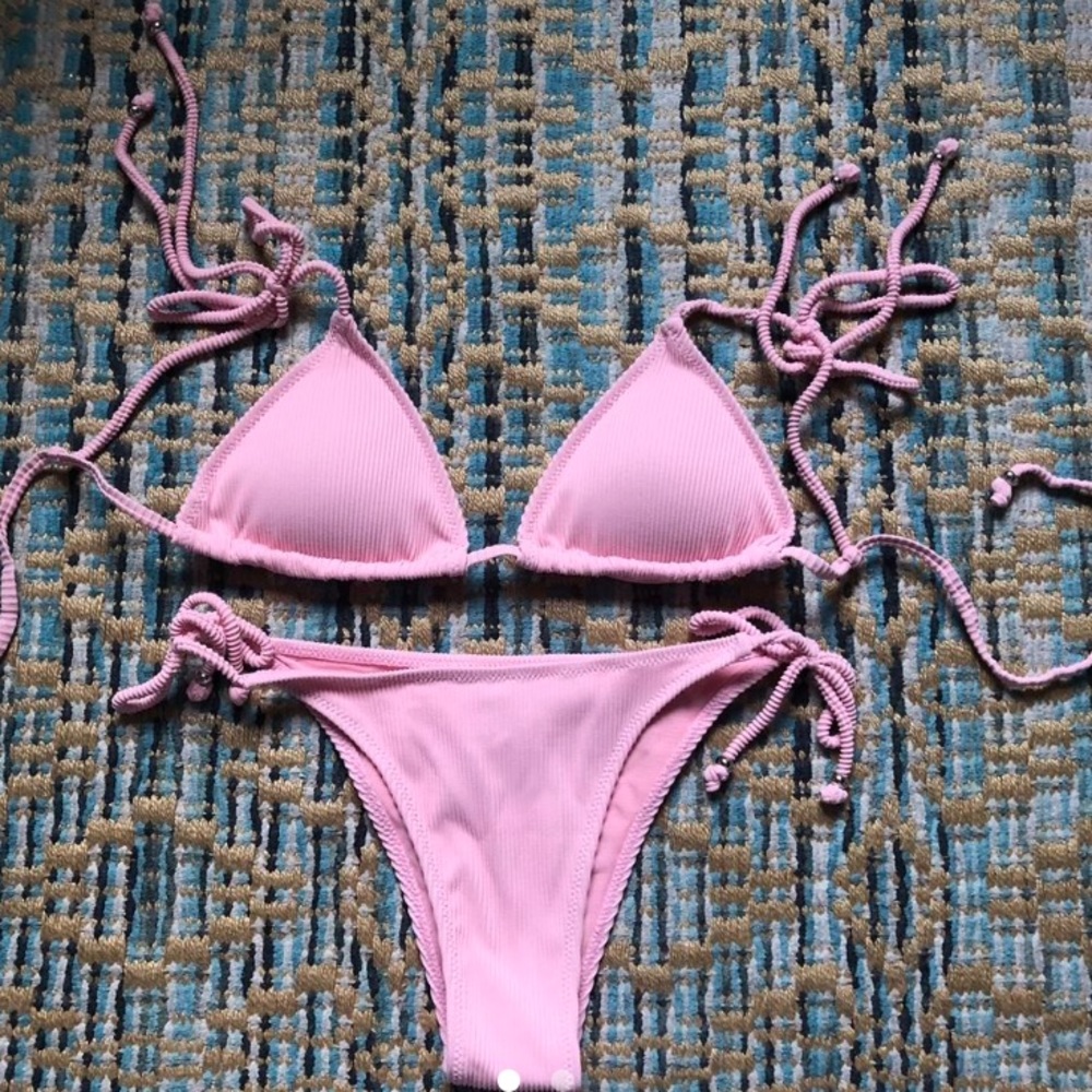 BNWT WHITE FOX BABY PINK BIKINI SET